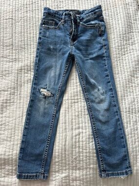 Toddler Boys Blue Distressed Silver “Cairo” Jeans